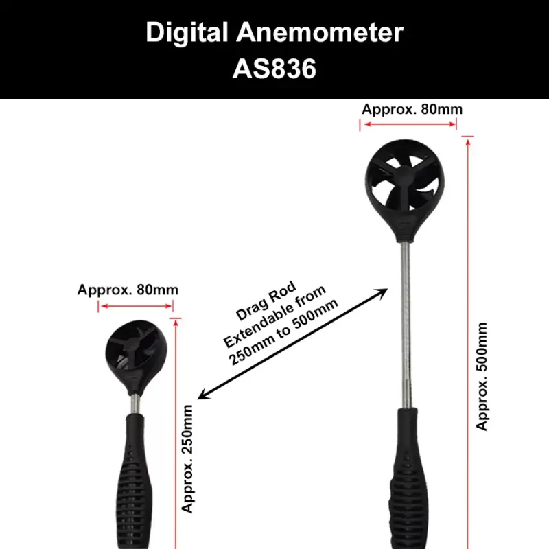 Digital Anemometer AS836 - Image 2